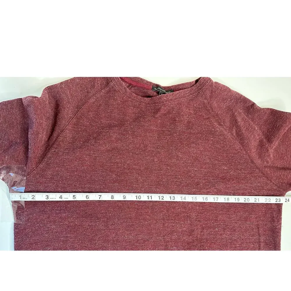Banana Republic Maroon Red Crew Neck Pullover Sweater Long Sleeve Winter XL